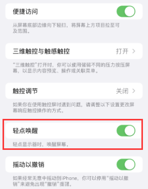 盐都苹果授权维修站分享iPhone轻点无法唤醒怎么办